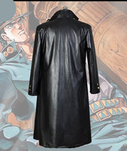 Load image into Gallery viewer, Kujo Jotaro Cosplay Leather Cosplay  JoJo's Bizarre Adventure Costume coat and hat for Halloween Party costume
