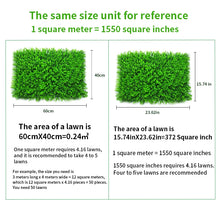 Load image into Gallery viewer, Artificial Plant Wall Lawn 40x60cm Plastic Artificial Turf Home Garden Shop Shopping Center Home Decoration Green Carpet Grass
