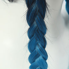 Load image into Gallery viewer, L-email wig Synthetic Hair Genshin Impact Venti Cosplay Wig Venti Ombre Blue With Braids Ponytails Bangs Heat Resistant Wigs
