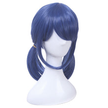 Load image into Gallery viewer, Synthetic Hair Marinette Cosplay Wig  Dark Blue Double Ponytails Straight Halloween Heat Resistant Women Wigs
