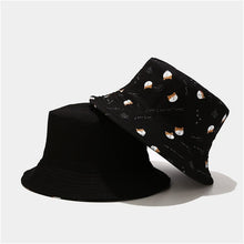 Load image into Gallery viewer, Cotton Double sided cartoon dog print Bucket Hat Fisherman Hat outdoor travel hat Sun Cap hats for Men and Women
