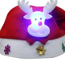 Load image into Gallery viewer, LED Christmas Hats Light Up Santa Red Hat Flashing Costume Party Cap Kids Child Christmas Gifts New Year Decor
