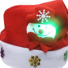 Load image into Gallery viewer, LED Christmas Hats Light Up Santa Red Hat Flashing Costume Party Cap Kids Child Christmas Gifts New Year Decor
