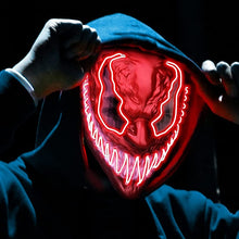 Load image into Gallery viewer, LED Halloween Mask Scary Glowing Mask Cosplay Party Costume Boys Girls Halloween Decoration Luminous Mask with 3 Lighting Modes
