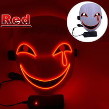 Load image into Gallery viewer, LED Halloween Mask Scary Glowing Mask Cosplay Party Costume Boys Girls Halloween Decoration Luminous Mask with 3 Lighting Modes
