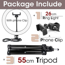 Load image into Gallery viewer, LED Ring Light Photography Light Selfie Lamp With Tripod For Phone Stand Holder Photo Lamp Ringlight For Live Video Streaming
