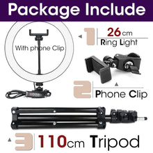 Load image into Gallery viewer, LED Ring Light Photography Light Selfie Lamp With Tripod For Phone Stand Holder Photo Lamp Ringlight For Live Video Streaming
