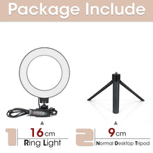 Load image into Gallery viewer, LED Ring Light Photography Light Selfie Lamp With Tripod For Phone Stand Holder Photo Lamp Ringlight For Live Video Streaming
