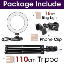 Load image into Gallery viewer, LED Ring Light Photography Light Selfie Lamp With Tripod For Phone Stand Holder Photo Lamp Ringlight For Live Video Streaming
