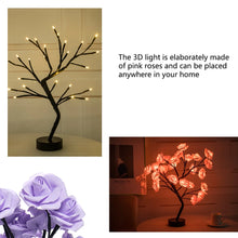 Load image into Gallery viewer, LED Table Lamp Lights Rose Flower Tree USB Night Lights Home Decoration Parties Xmas Christmas Wedding Bedroom Decor Rose Lamp
