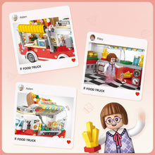 Load image into Gallery viewer, LOZ Mini Blocks City Series Street View 491pcs+ FOOD Truck Fruit/icecream Shop Learning Assemble Toys 1739
