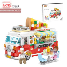 Load image into Gallery viewer, LOZ Mini Blocks City Series Street View 491pcs+ FOOD Truck Fruit/icecream Shop Learning Assemble Toys 1739
