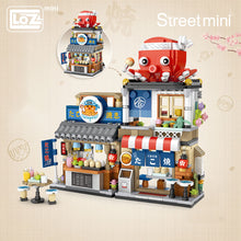 Load image into Gallery viewer, LOZ Mini Building Blocks Japanese Mini Street View folding food street Octopus barbecue ice shop assembly building block toys
