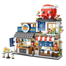 Load image into Gallery viewer, LOZ Mini Building Blocks Japanese Mini Street View folding food street Octopus barbecue ice shop assembly building block toys
