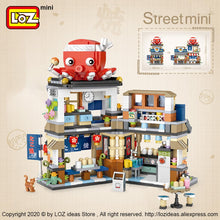 Load image into Gallery viewer, LOZ Mini Building Blocks Japanese Mini Street View folding food street Octopus barbecue ice shop assembly building block toys
