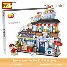 Load image into Gallery viewer, LOZ Mini Building Blocks Japanese Mini Street View folding food street Octopus barbecue ice shop assembly building block toys
