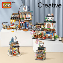 Load image into Gallery viewer, LOZ building blocks Japanese-style street view izakaya aquatic product store mini small particles assembled toy puzzle girl boy
