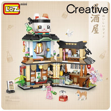 Load image into Gallery viewer, LOZ building blocks Japanese-style street view izakaya aquatic product store mini small particles assembled toy puzzle girl boy
