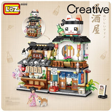 Load image into Gallery viewer, LOZ building blocks Japanese-style street view izakaya aquatic product store mini small particles assembled toy puzzle girl boy
