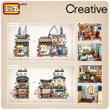 Load image into Gallery viewer, LOZ building blocks Japanese-style street view izakaya aquatic product store mini small particles assembled toy puzzle girl boy
