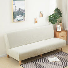Load image into Gallery viewer, Large Armless Sofa Bed Slipcover Couch Cover Without Armrests Stretch Folding Futon Cover Dust-proof Elastic Removable Jacquard
