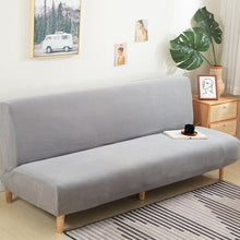 Load image into Gallery viewer, Large Armless Sofa Bed Slipcover Couch Cover Without Armrests Stretch Folding Futon Cover Dust-proof Elastic Removable Jacquard
