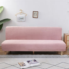 Load image into Gallery viewer, Large Armless Sofa Bed Slipcover Couch Cover Without Armrests Stretch Folding Futon Cover Dust-proof Elastic Removable Jacquard
