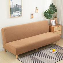 Load image into Gallery viewer, Large Armless Sofa Bed Slipcover Couch Cover Without Armrests Stretch Folding Futon Cover Dust-proof Elastic Removable Jacquard
