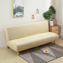 Load image into Gallery viewer, Large Armless Sofa Bed Slipcover Couch Cover Without Armrests Stretch Folding Futon Cover Dust-proof Elastic Removable Jacquard
