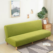 Load image into Gallery viewer, Large Armless Sofa Bed Slipcover Couch Cover Without Armrests Stretch Folding Futon Cover Dust-proof Elastic Removable Jacquard

