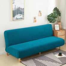 Load image into Gallery viewer, Large Armless Sofa Bed Slipcover Couch Cover Without Armrests Stretch Folding Futon Cover Dust-proof Elastic Removable Jacquard
