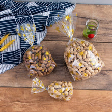Load image into Gallery viewer, 50pcs Golden Star Christmas Candy Baking Bags Cookie Chocolate Self Stand Packaging Bags Birthday Party Favor
