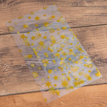 Load image into Gallery viewer, 50pcs Golden Star Christmas Candy Baking Bags Cookie Chocolate Self Stand Packaging Bags Birthday Party Favor
