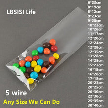 Load image into Gallery viewer, Transparent Plastic Bag For Candy Cookie Bread Food Chocolate Bean Clear Top Open Pen Gift Package With Wire
