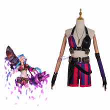 Load image into Gallery viewer, League of Legends Jinx Cosplay Costume LoL Jinx Arcane Cosplay Uniform Outfits Sexy Women Halloween Party Carnival Suit
