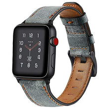 Load image into Gallery viewer, Leather strap For Apple watch band 44mm 41mm 45mm 40mm 42mm 38mm Retro Cow watchband bracelet iWatch  series 7 3 4 5 se 6
