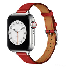 Load image into Gallery viewer, Leather strap for Apple watch band 44mm 45mm 42mm 41mm 40mm 38mm Single tour watchband bracelet iWatch series 3 4 5 6 SE 7 band
