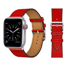 Load image into Gallery viewer, Leather strap for Apple watch band 44mm 45mm 42mm 41mm 40mm 38mm Single tour watchband bracelet iWatch series 3 4 5 6 SE 7 band
