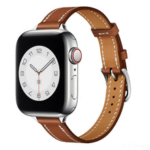 Load image into Gallery viewer, Leather strap for Apple watch band 44mm 45mm 42mm 41mm 40mm 38mm Single tour watchband bracelet iWatch series 3 4 5 6 SE 7 band
