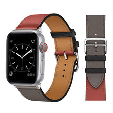 Load image into Gallery viewer, Leather strap for Apple watch band 44mm 45mm 42mm 41mm 40mm 38mm Single tour watchband bracelet iWatch series 3 4 5 6 SE 7 band
