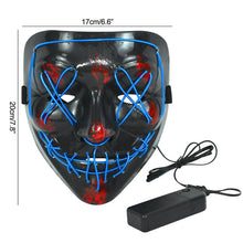 Load image into Gallery viewer, LED Halloween Mask Luminous Glow In The Dark Mascaras Halloween Party Costume Cosplay Masques Horror Props Neon light Masquerade
