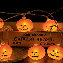 Load image into Gallery viewer, Led Halloween String Lights Pumpkin Bat Skull Light Horror Halloween Hanging Decoration For Home Party Supplies
