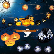 Load image into Gallery viewer, Led Halloween String Lights Pumpkin Bat Skull Light Horror Halloween Hanging Decoration For Home Party Supplies

