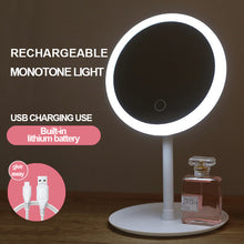 Load image into Gallery viewer, Led Light Makeup Mirror Storage LED Face Mirror Adjustable Touch Dimmer USB Led Vanity Mirror Table Desk Cosmetic Mirror
