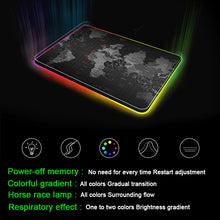 Load image into Gallery viewer, LED Light Mousepad RGB Keyboard Cover Gaming Large Desk-mat Colorful Surface Mouse Pad World Map Computer Gamer PC Mause Pad XXL
