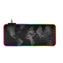 Load image into Gallery viewer, LED Light Mousepad RGB Keyboard Cover Gaming Large Desk-mat Colorful Surface Mouse Pad World Map Computer Gamer PC Mause Pad XXL
