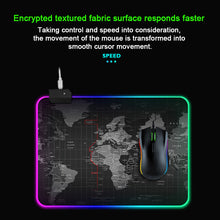 Load image into Gallery viewer, LED Light Mousepad RGB Keyboard Cover Gaming Large Desk-mat Colorful Surface Mouse Pad World Map Computer Gamer PC Mause Pad XXL
