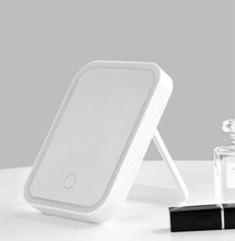 Load image into Gallery viewer, LED Makeup Mirror Touch Screen 3 Light Portable Standing Folding Vanity Mirroir 5X Magnifying Compect Cosmetics Mirror
