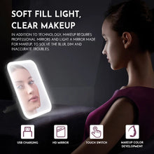 Load image into Gallery viewer, LED Makeup Mirror Touch Screen 3 Light Portable Standing Folding Vanity Mirroir 5X Magnifying Compect Cosmetics Mirror

