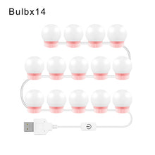 Load image into Gallery viewer, LED Professional Makeup Mirror Light Full Backlit Mirror USB Table Mirror with Light 6 10 14Bulbs  Vanity Lights
